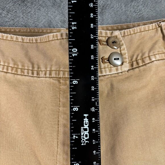 Talbots Pants Khaki Chino Flare Wide Leg Vintage Y2K 90s Tan Stretch Sz 14 C134 - Picture 8 of 13